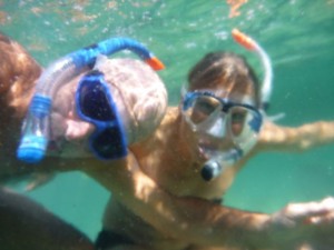 Snorkeling in the lagoon