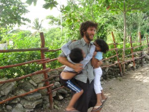 Dec 19: Adam is having a great time playing with the kids and a few are starting to adore him.