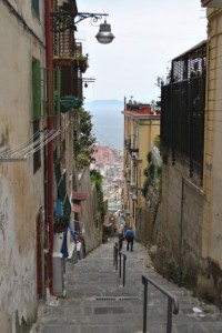 April 10: On the stairway down from Vomero